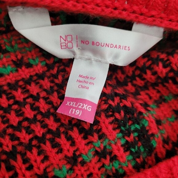 No Boundaries Santa's Bestie Ugly Christmas Sweater - Picture 10 of 12